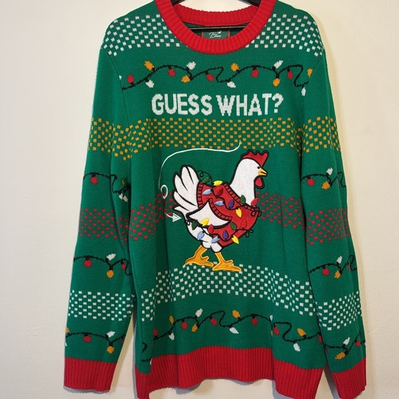 Unisex ugly christmas sweater guess what chicken butt sweater xl - Picture 1 of 6
